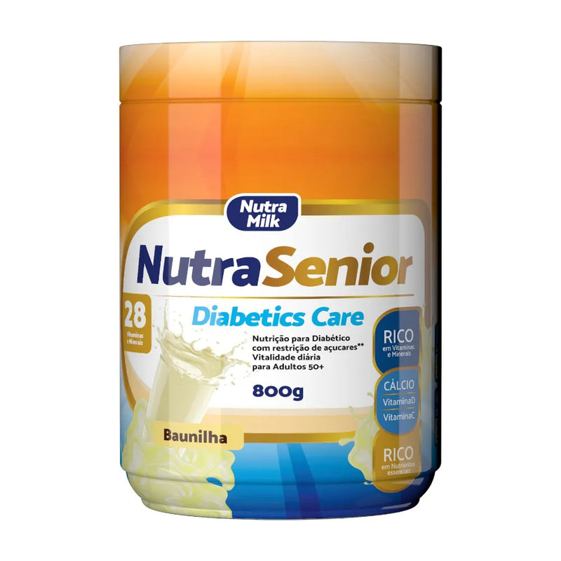 Nutra Senior Adulto 50 + Diabetics Care Complemento Alimentar 800g - 28 Vitaminas e Minerais